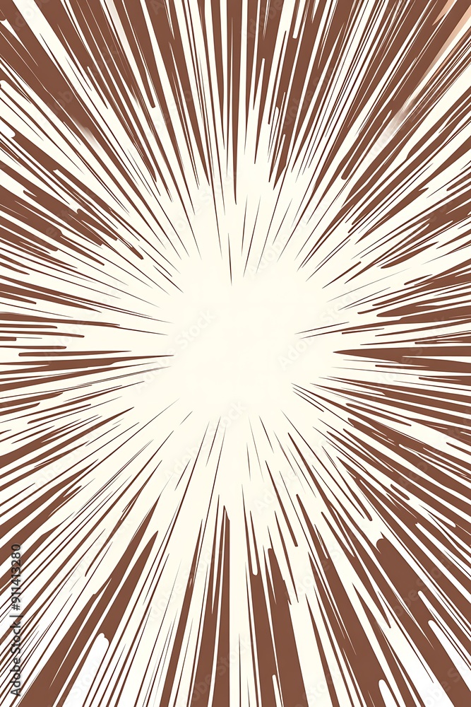 Naklejka premium Brown and whith Comic Speed ​​Lines Collection. Dynamic Lines Or Rays. abstract speed light motion brown texture, star particle or space traveling.