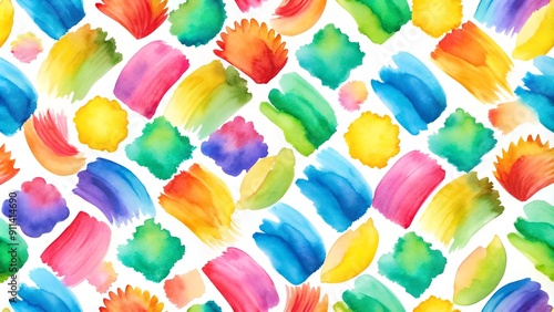 Vibrant Watercolor Swirls: A Back-to-School Celebration  Generative AI photo