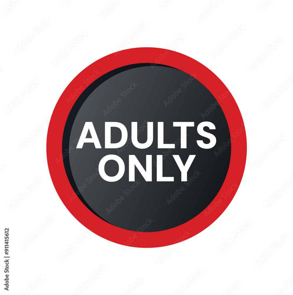 18 Plus Adults Only Age Restriction Icon Isolated on White Background – Safe for Adults Only 18 Plus Adults Only Age Restriction Icon Isolated on White Background – Safe for Adults Only