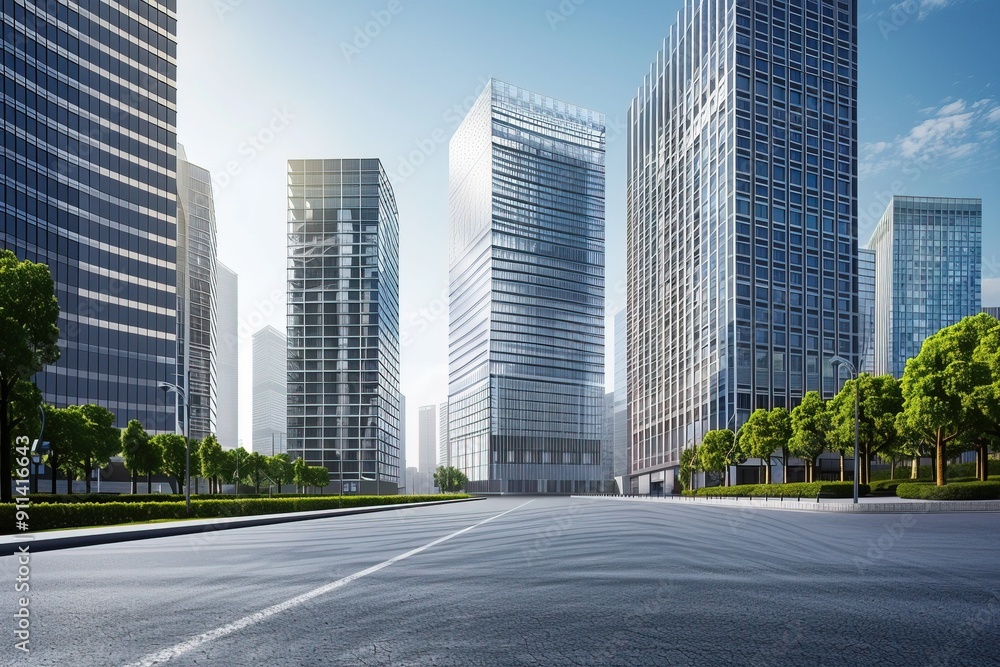 Urban Cityscape Background With Modern Skyline in Metropolitan Environment Urban Cityscape Background With Modern Skyline in Metropolitan Environment