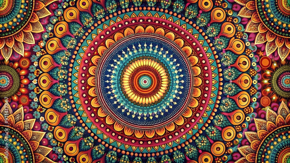 Abstract Symphony of Colors: A Circular Tapestry AI Generated Abstract Symphony of Colors: A Circular Tapestry AI Generated