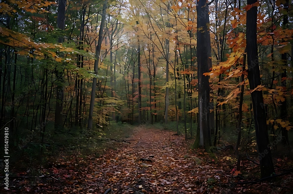 Obraz premium Autumn Forest Path