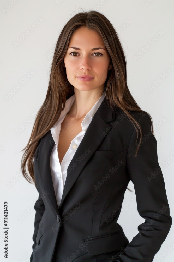 Corporate woman with blank background for advertising. Corporate woman with blank background for advertising.