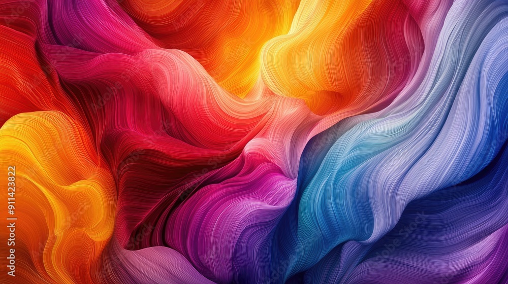 Smooth, flowing waves of color blending seamlessly Smooth, flowing waves of color blending seamlessly