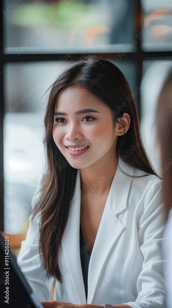 Obraz premium Insurance Agent in Formal Consultation