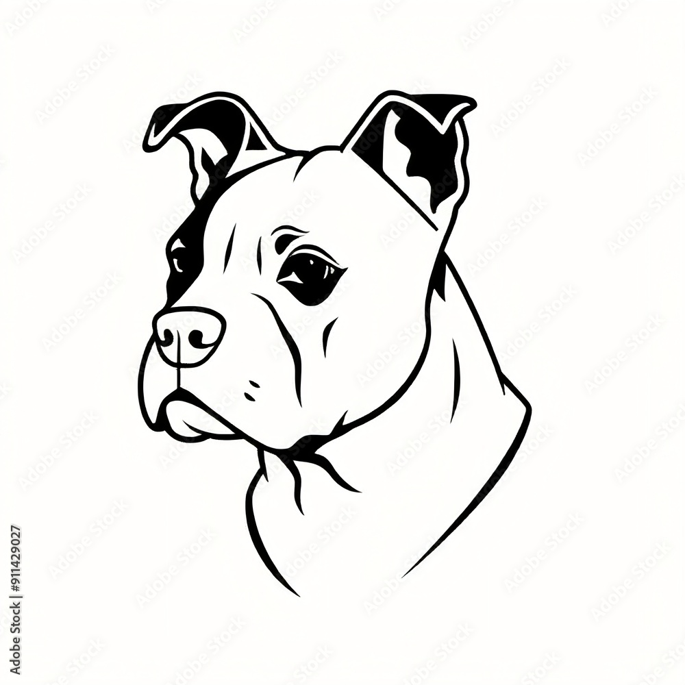 Obraz premium simple dog logo