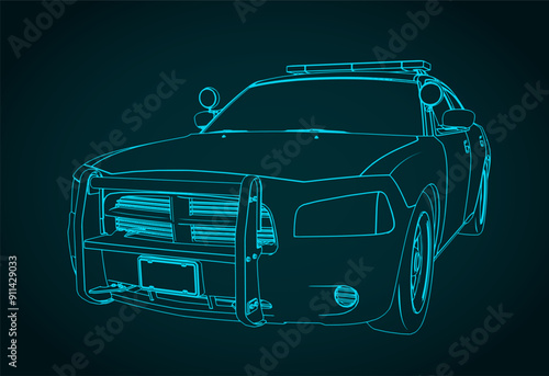 Police car illustration
