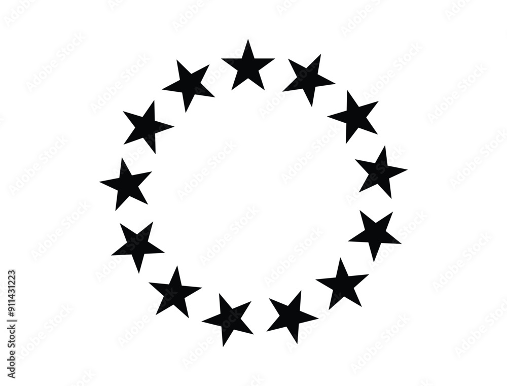 circle made up of stars circle made up of stars