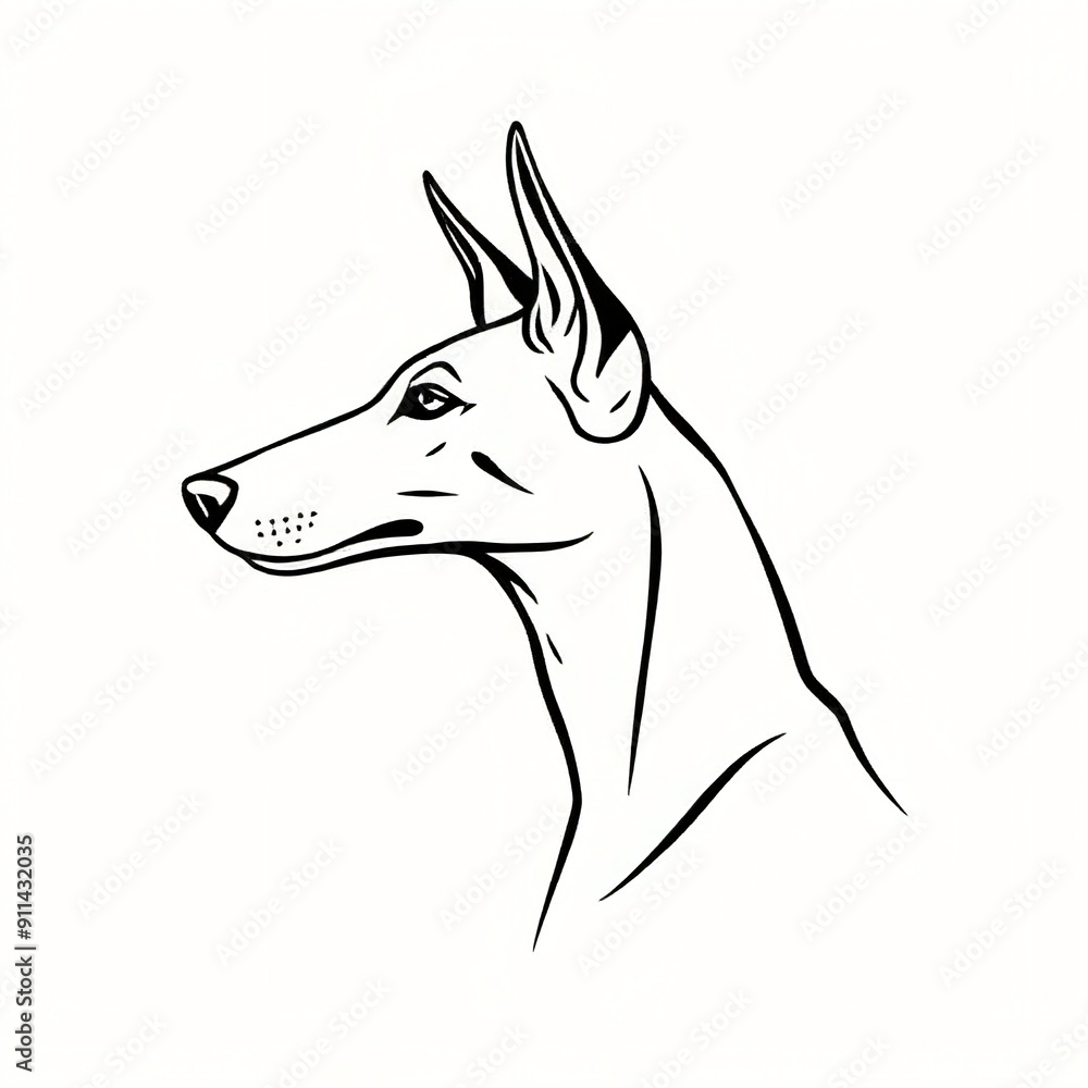 Obraz premium simple dog logo