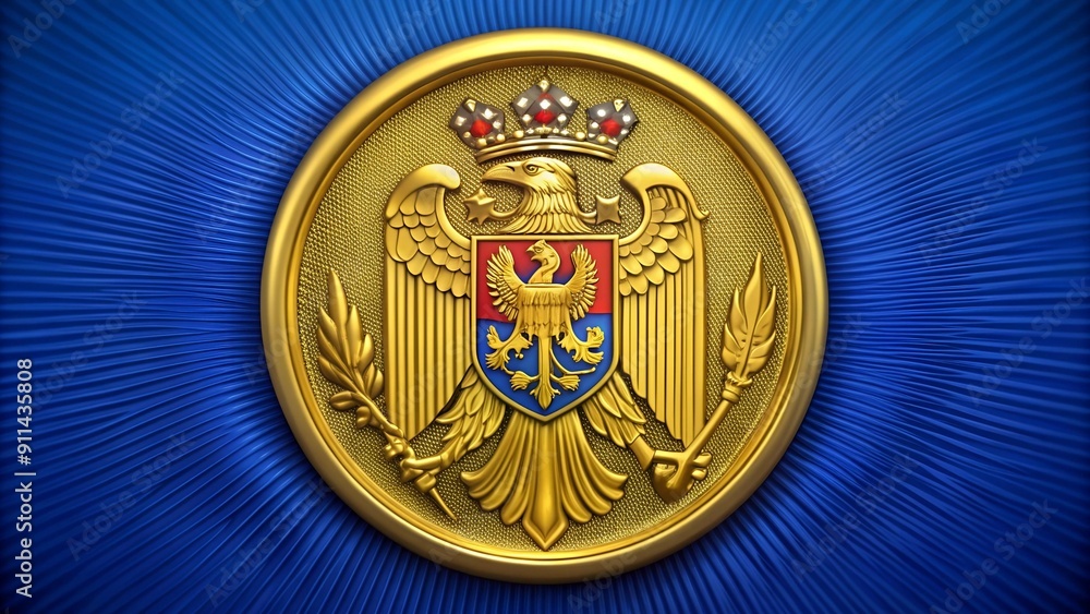 The Romanian Presidential Seal: A Symphony of Blue and Gold AI Generated The Romanian Presidential Seal: A Symphony of Blue and Gold AI Generated