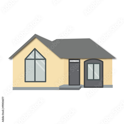 House icon in flat style. Home vector illustration on isolated background. Apartment building sign business concept.