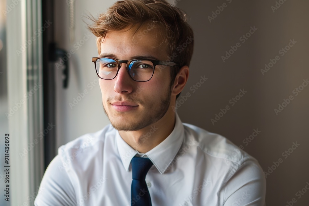 Simple and uncluttered image of a young professional. Simple and uncluttered image of a young professional.