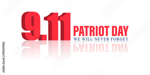Vector illustration of 9 11 patriot day social media feed template