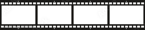 Grunge film strips. Old retro cinema movie strip. Video recording. Vector illustration.