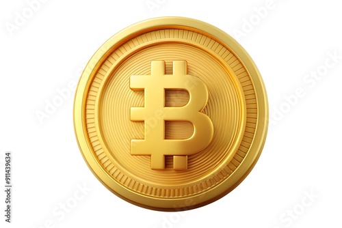 gold bitcoin with symbol