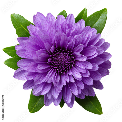 purple dahlia flower isolated isolated on transparent or white background, png