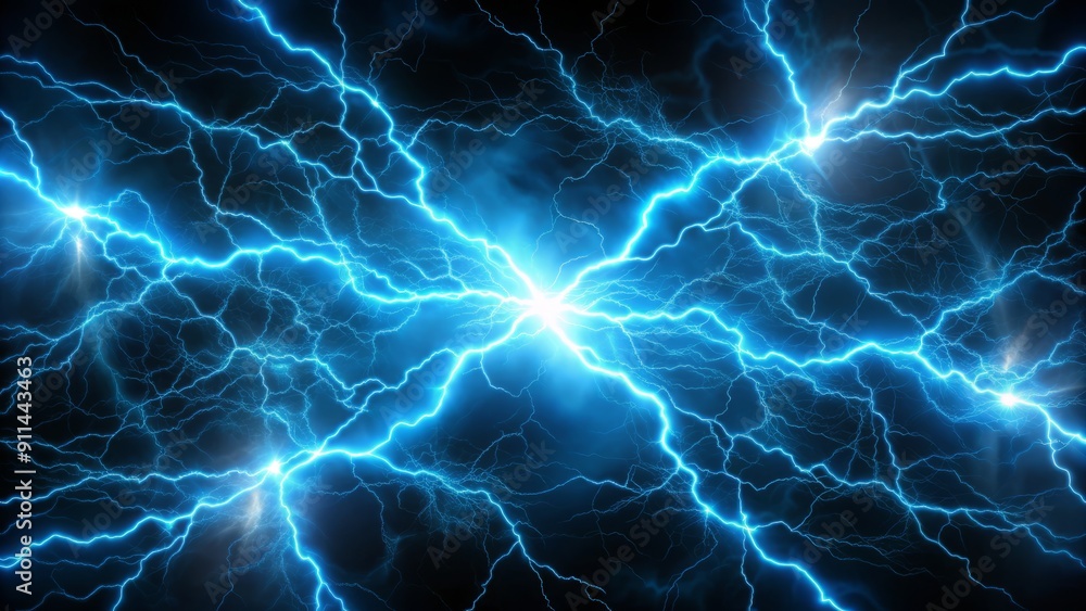 Dramatic dark background featuring stylized black lightning bolt illustrations with electric blue highlights, perfect for high-energy designs and electrifying visuals. Dramatic dark background featuring stylized black lightning bolt illustrations with electric blue highlights, perfect for high-energy designs and electrifying visuals.