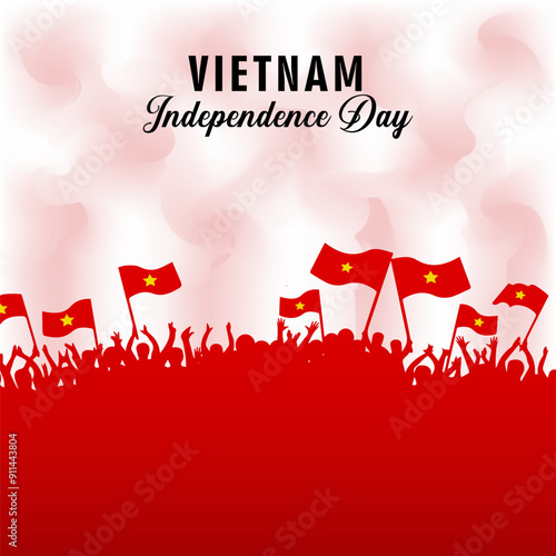 vietnam independence day vector illustration background. it is suitable for card, banner, or poster
