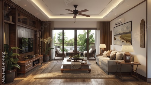 country home interior design of modern living room