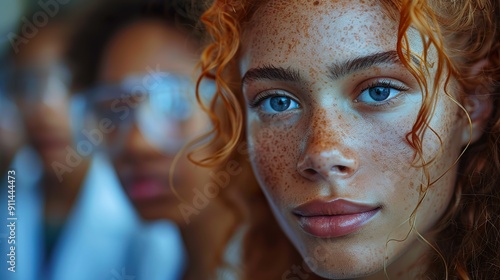 A group of students working together on a science project with lab equipment