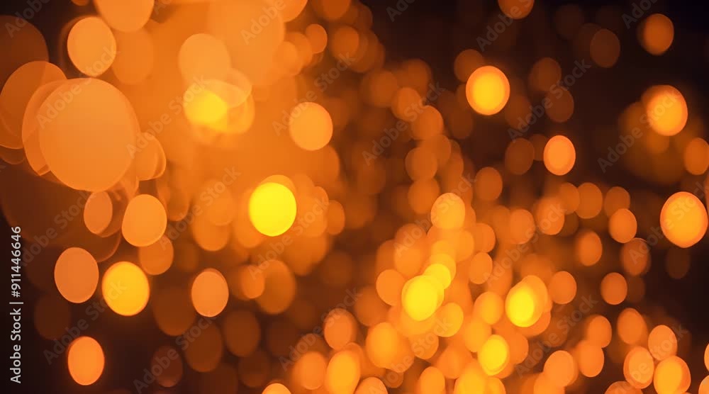 Abstract golden bokeh and light streaks on a black background. Abstract golden bokeh and light streaks on a black background.