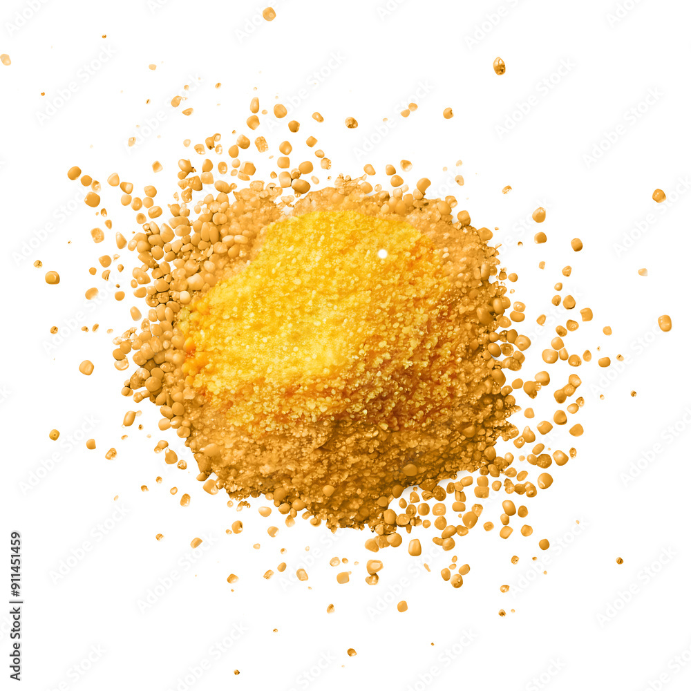 Heap of Corn Flour on a Transparent Background Heap of Corn Flour on a Transparent Background