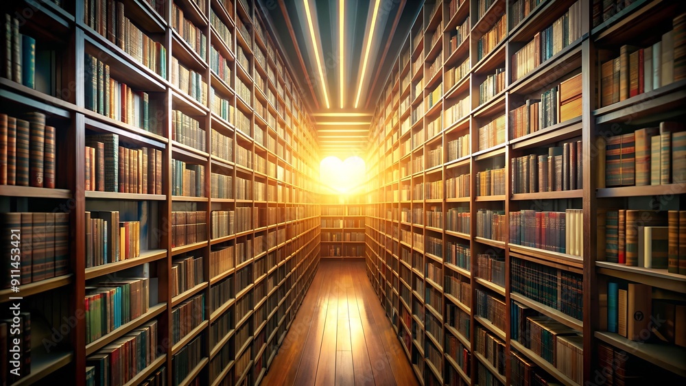 custom made wallpaper toronto digitalSunbeams Illuminating Stacks: A Photographic Journey Through a Library's Heart  generative AI