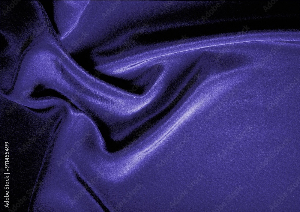 Fototapeta premium Deep blue glossy cloth texture background. Natural textile material photo, pattern cover