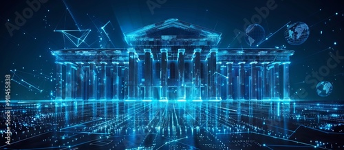 Wallpaper Mural Digital Representation of Classical Architecture in Virtual Reality Torontodigital.ca