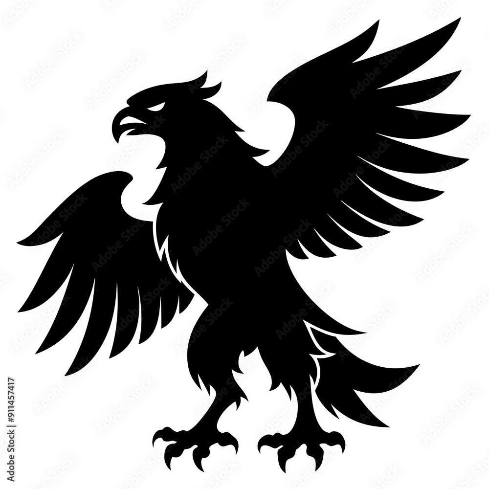 Fototapeta premium Eagle Black silhouette