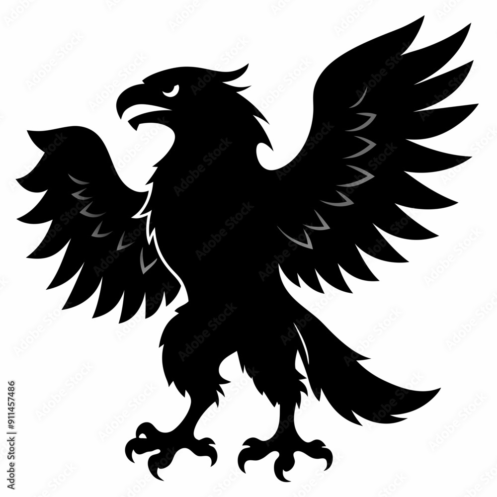 Fototapeta premium Eagle Black silhouette