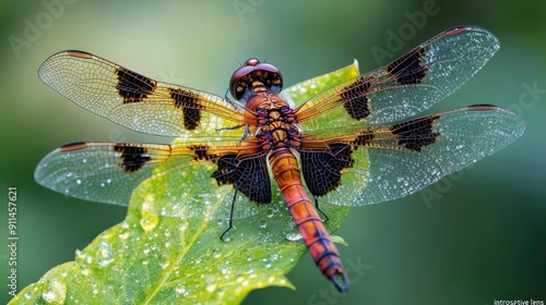 dragonfly on a leaf