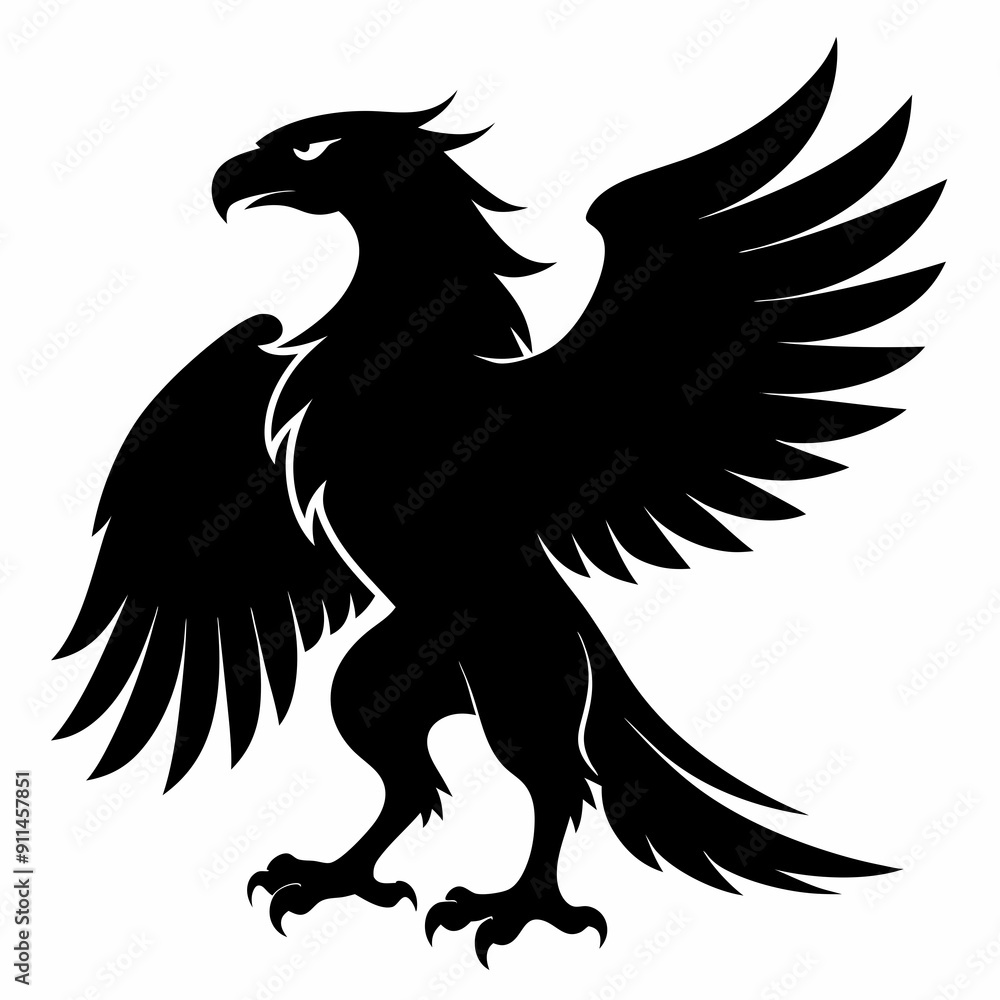 Obraz premium Eagle Black silhouette