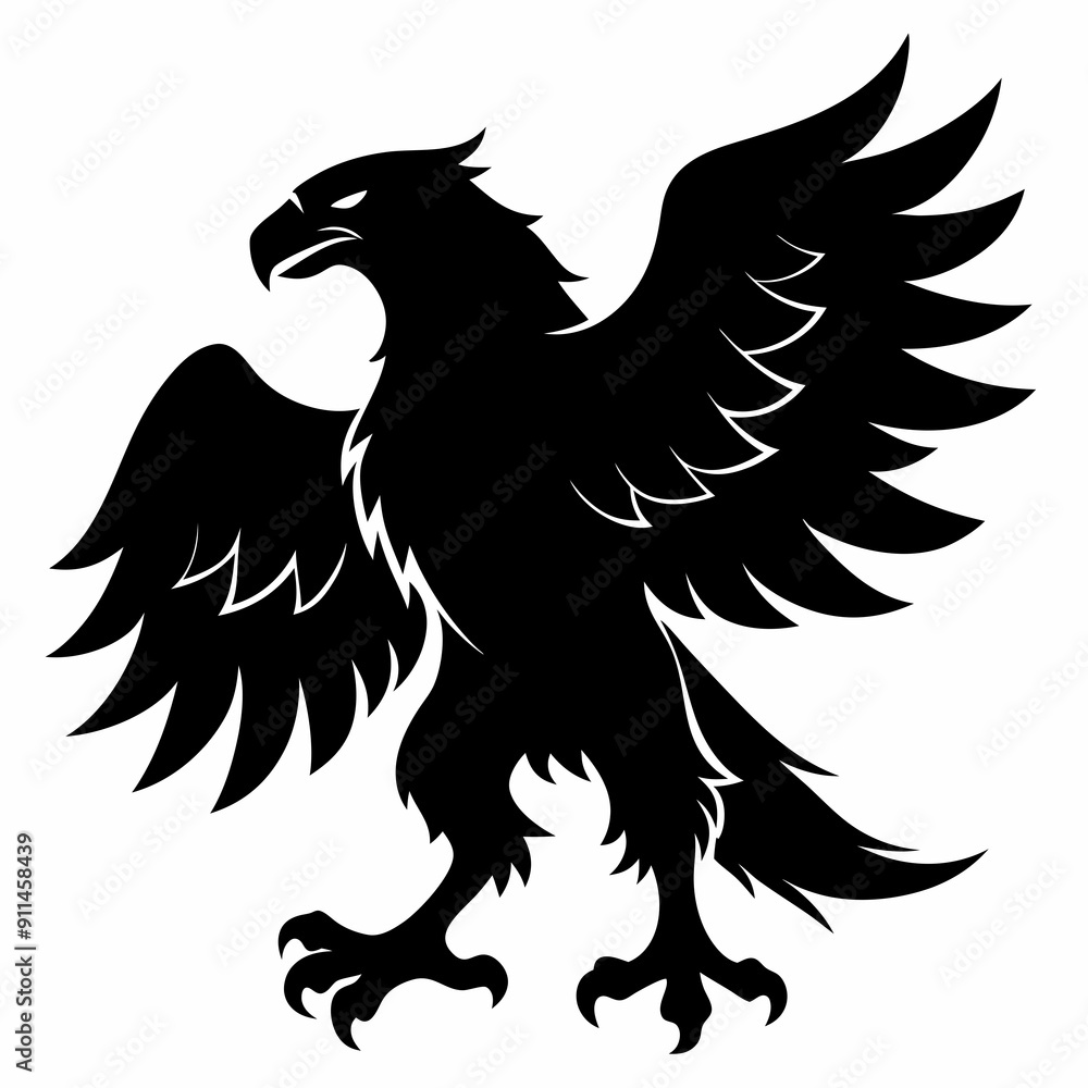 Obraz premium Eagle Black silhouette