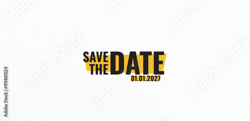 Save the date banner. Can be used for business, marketing and advertising. logo graphic design of event summit made for Technology and upcoming events. Vector EPS 10