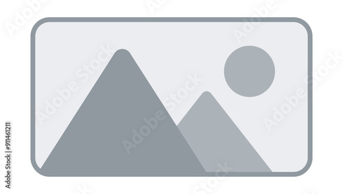 No Photo Image Viewer Thumbnail. Picture Placeholder Graphic Element. Flat Picture Landscape Symbol for App Website or User Interface Design. Vector Illustration.
