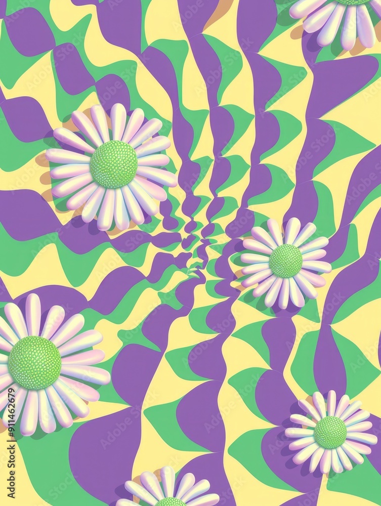 Colorful bouquet on a bright yellow and purple background, great for any occasion or theme Colorful bouquet on a bright yellow and purple background, great for any occasion or theme