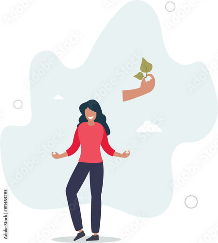 relaxation and love of nature. yoga classes in the fresh air. ecology concept.flat design.illustration with people.