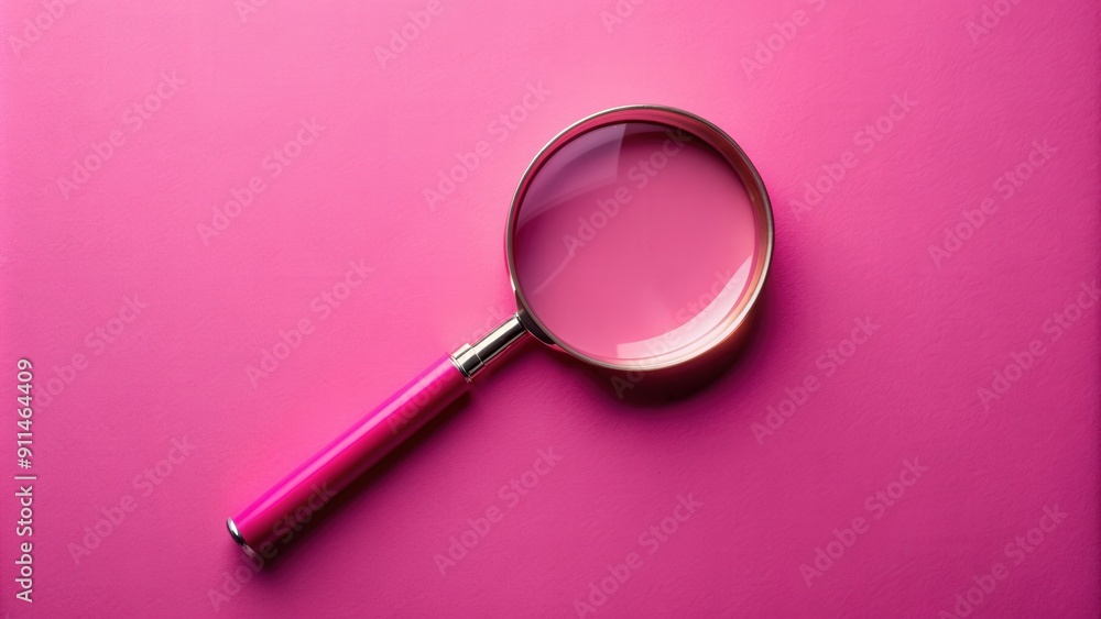 Pink magnifying glass on pink background. rendering, magnifying glass, pink, background, rendering, search, discovery, investigation Pink magnifying glass on pink background. rendering, magnifying glass, pink, background, rendering, search, discovery, investigation