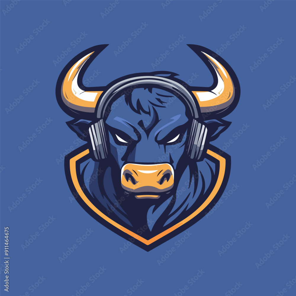 mascot bull esports logo template mascot bull esports logo template
