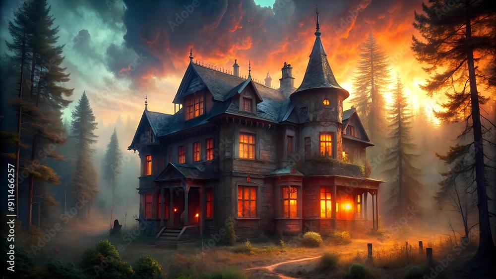 Eerie Glow of the Haunted Manor Generative AI Eerie Glow of the Haunted Manor Generative AI