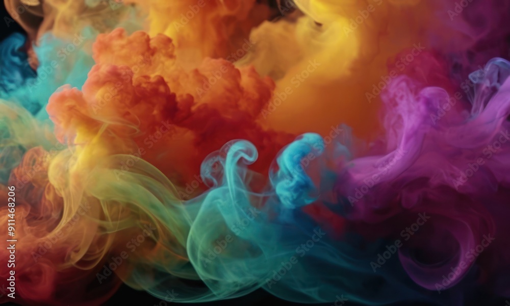 Abstract smoke color waves background. Generative AI Abstract smoke color waves background. Generative AI