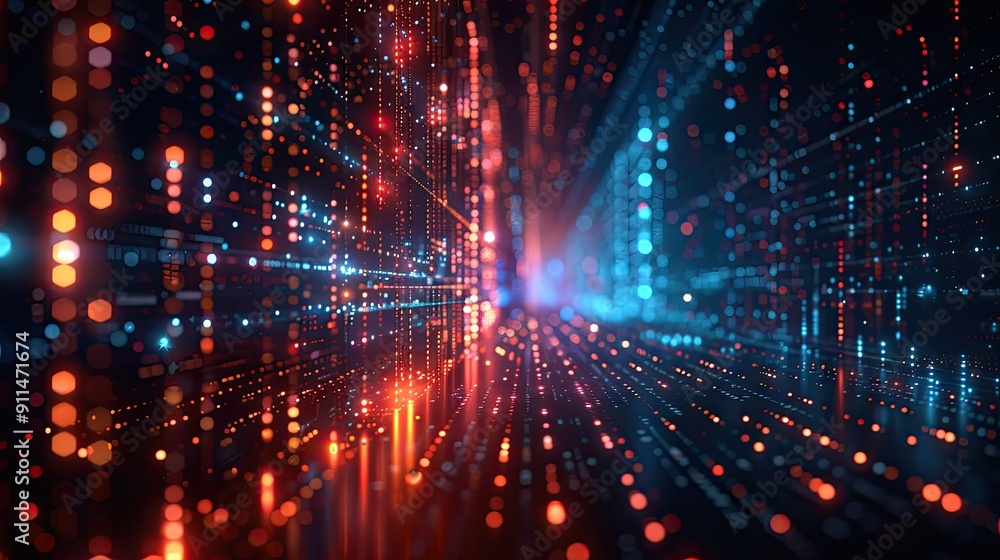 Digital background for tech, AI, data, audio, graphics Digital background for tech, AI, data, audio, graphics