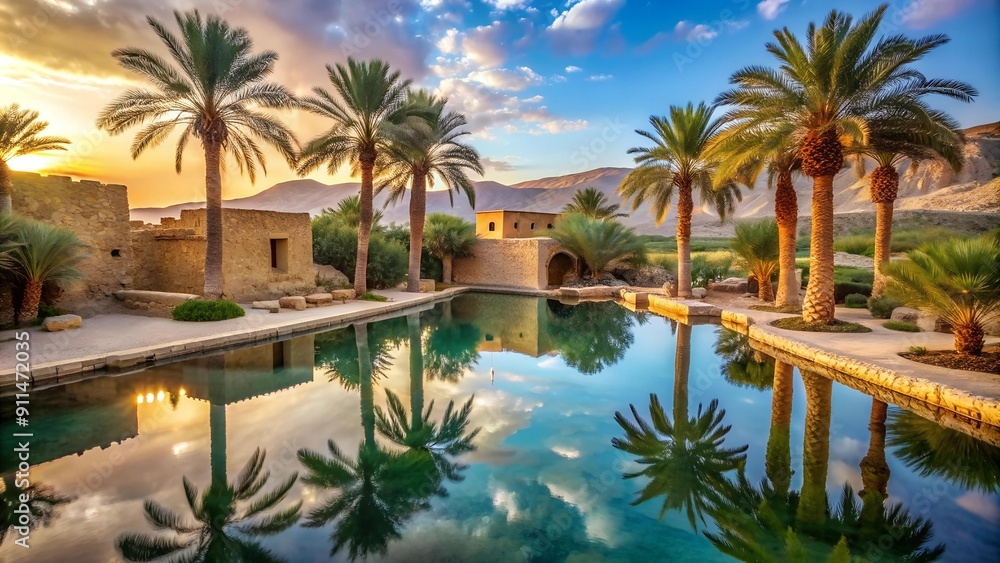 A Lush Oasis in the Heart of a Desolate Desert Generative AI A Lush Oasis in the Heart of a Desolate Desert Generative AI