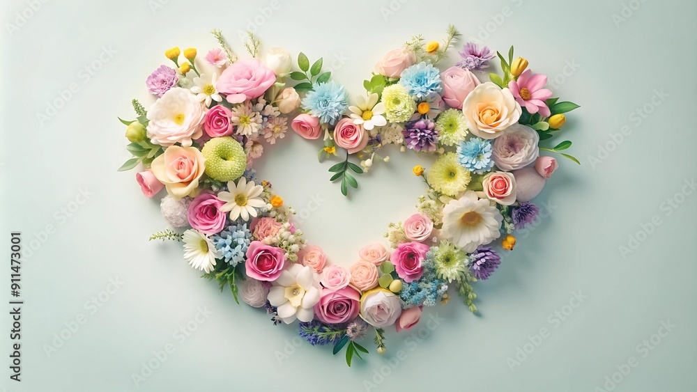 Whispers of Spring: A Pastel Dream of Heart-Shaped Blooms Generative AI Whispers of Spring: A Pastel Dream of Heart-Shaped Blooms Generative AI
