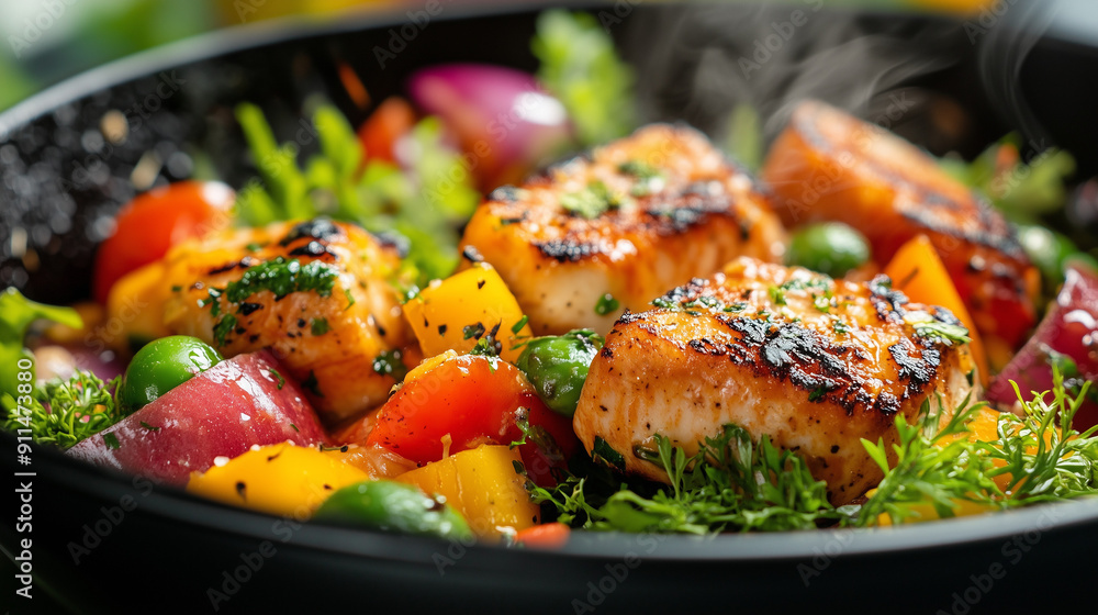 grilled chicken with vegetables grilled chicken with vegetables