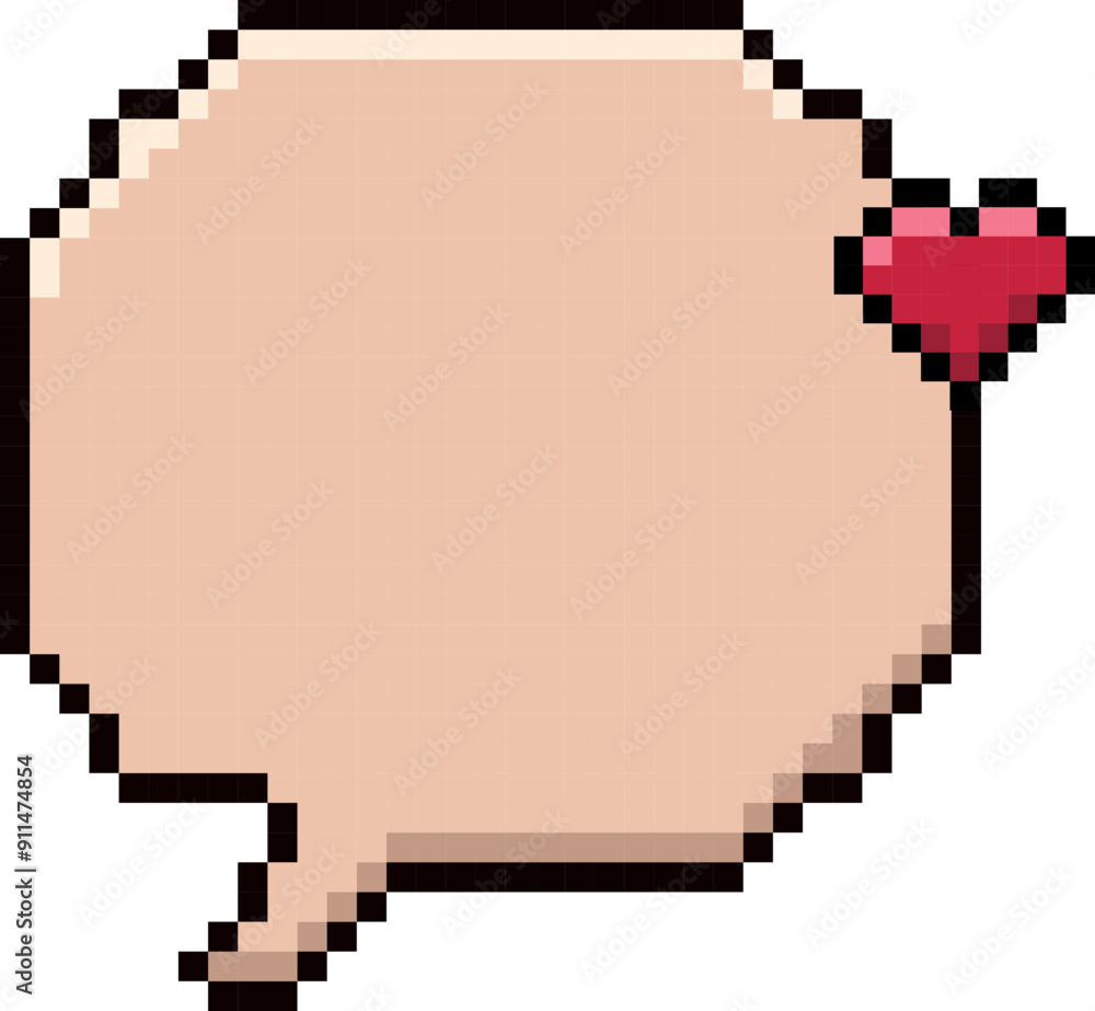 8-bit y2k pixel aesthetic. Speech bubble.