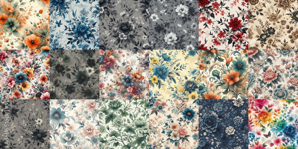 beautiful flowers in ink draw style. AI generated illustration beautiful flowers in ink draw style. AI generated illustration