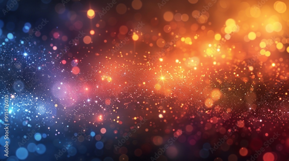 Abstract Background with Blurry Lights and Glittering Sparkle Abstract Background with Blurry Lights and Glittering Sparkle