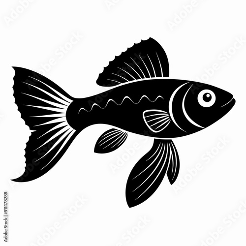 Guppy Black silhouette